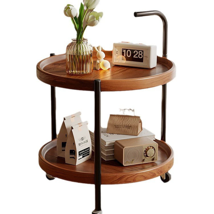 Cream-colored bedroom bedside table trolley 29