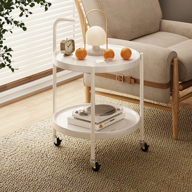 Cream-colored bedroom bedside table trolley 29 01