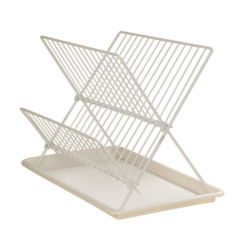 Cream-colored multi-functional foldable storage rack 60