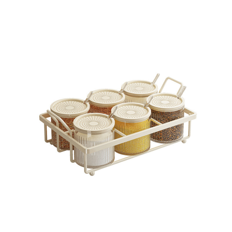 Multi-compartment spice rack for kitchen 55 01