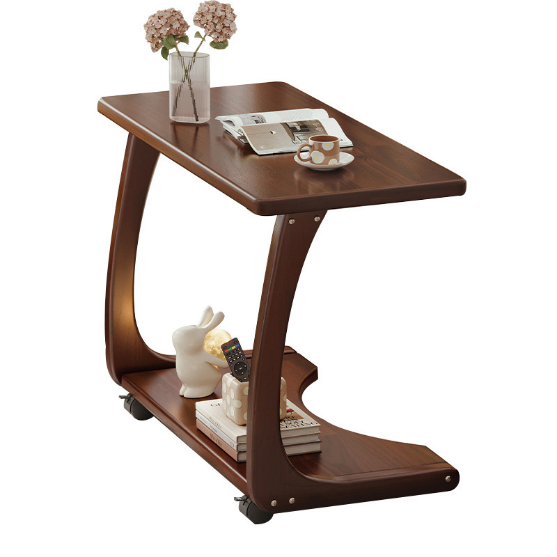 Portable C-shaped coffee table for home living room 25 02